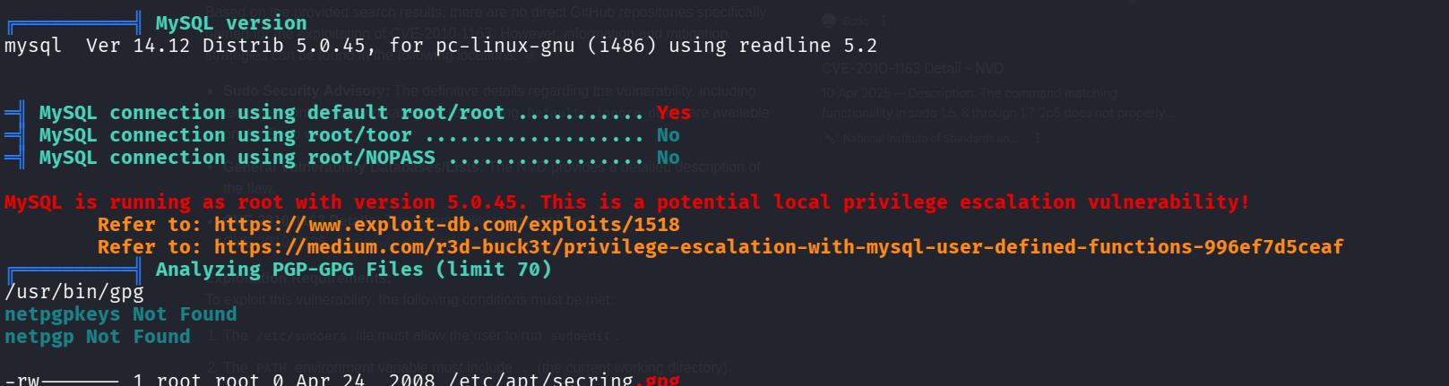 Privilege Escalatable via SQL